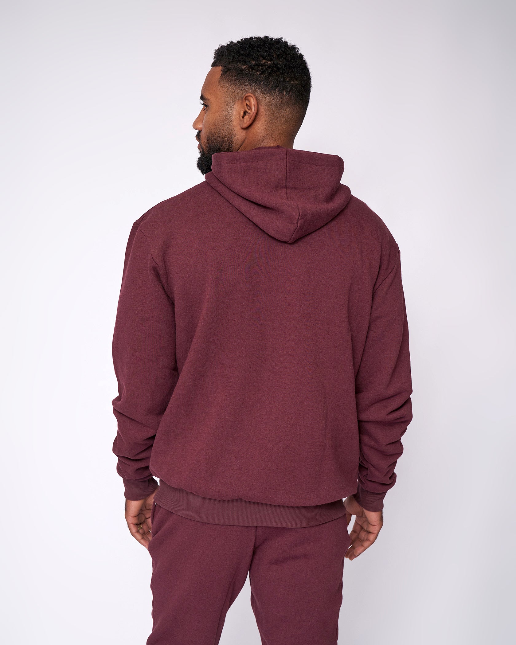 Oversized discount burgundy hoodie