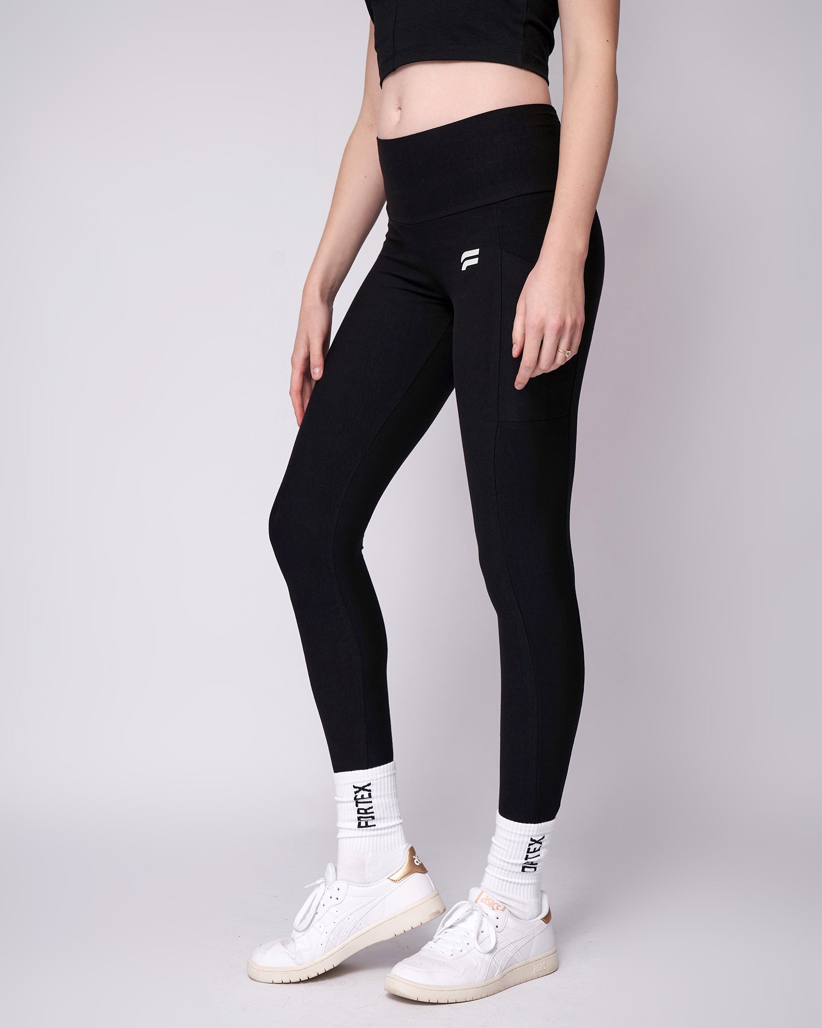 Essential Bamboo Organic Cotton Thick Leggings in Navy